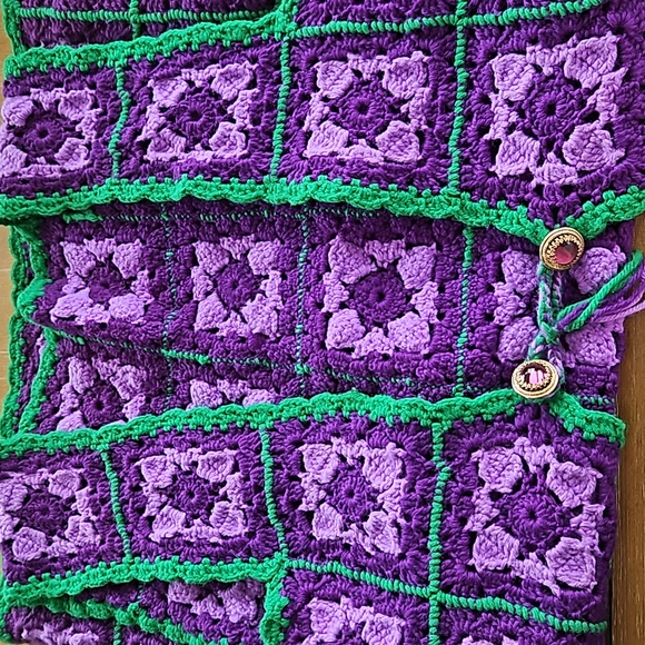 BOHO HIPPIE LONG KNITTED VEST - Picture 4 of 8